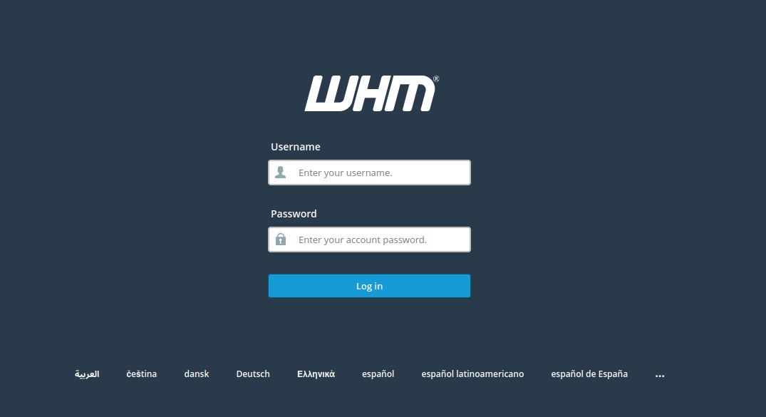 WHM-login